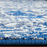 Evoke Contrast Navy Transitional Round Rug