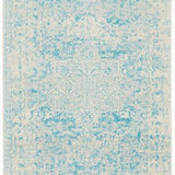 Evoke Glacier White Blue Transitional Runner Rug