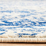 Evoke Horizon White Navy Transitional Round Rug