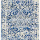 Evoke Horizon White Navy Transitional Runner Rug