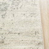 Evoke Dream White Silver Transitional Runner Rug