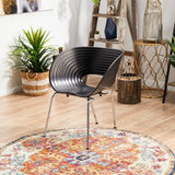 Evoke Carnival White Transitional Round Rug