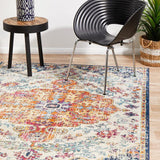 Evoke Carnival White Transitional Rug