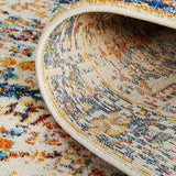 Evoke Peacock Ivory Transitional Runner Rug