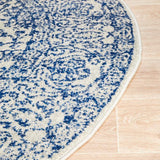 Evoke Frost Blue Transitional Round Rug