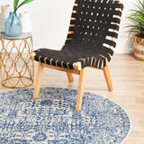 Evoke Frost Blue Transitional Round Rug