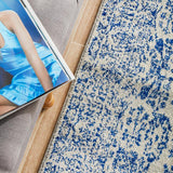 Evoke Frost Blue Transitional Runner Rug