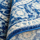 Evoke Release Navy Transitional Round Rug