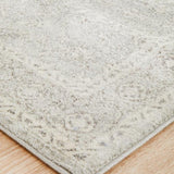 Evoke Silver Flower Transitional Runner Rug