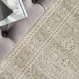 Evoke Silver Flower Transitional Runner Rug