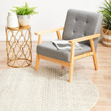 Evoke Diamond Grey Transitional Round Rug