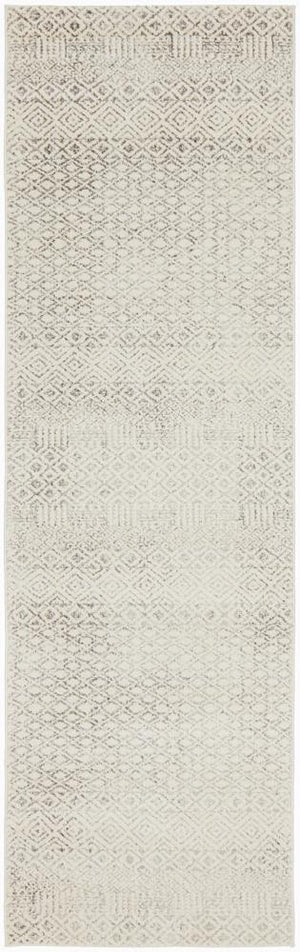 Evoke Diamond Grey Transitional Runner Rug