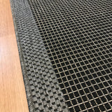 Suva Black Grey Flat Woven Hall Runner Non-Slip 17 212
