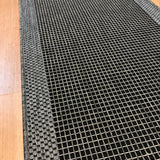 Suva Black Grey Flat Woven Hall Runner Non-Slip 17 212