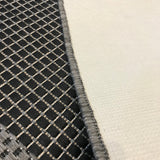 Suva Black Grey Flat Woven Hall Runner Non-Slip 17 212