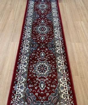 Traditional Fenton Red Hallway Runner 80CM Wide