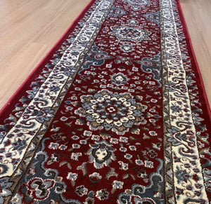 Traditional Fenton Red Hallway Runner 80CM Wide