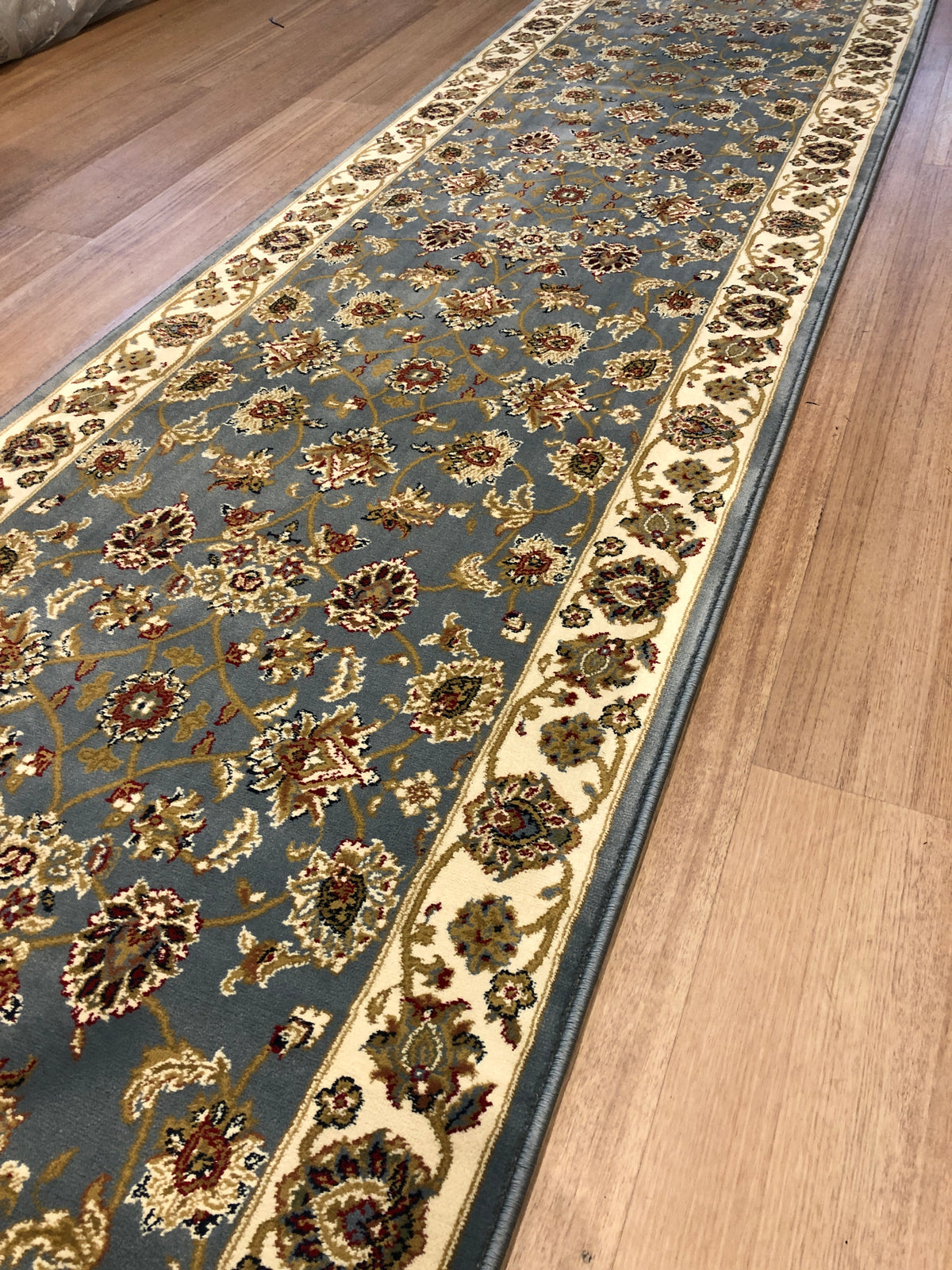 Traditional Hall Runner Agrabah Light Blue High Quality