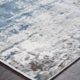 Kendra Roxana Distressed Timeless Rug Blue Grey White