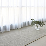 Madras Parker Dove Runner Rug