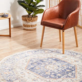 Mayfair Lorissa Blue Round Rug