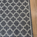 Moroccan Silver Ivory Flat Weave Non Slip Rug