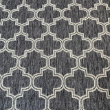 Moroccan Silver Ivory Flat Weave Non Slip Rug