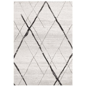 Oasis Noah White Grey Contemporary Rug