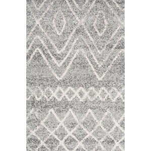 Oasis Nadia Grey Rustic Tribal Round Rug