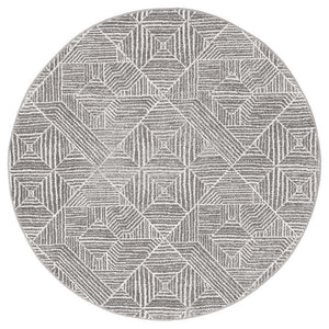 Oasis Kenza Contemporary Silver Round Rug