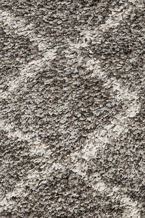 Saffron Thick Pile Moroccan Grey Runner Rug