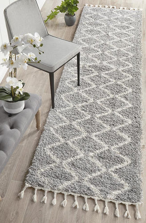 Saffron 11 Silver Runner Rug