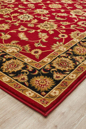 Classic Rug Red with Black Border