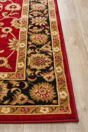 Classic Rug Red with Black Border