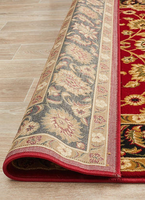 Classic Rug Red with Black Border