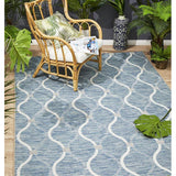 Terrace Denise Trellis Rug Blue