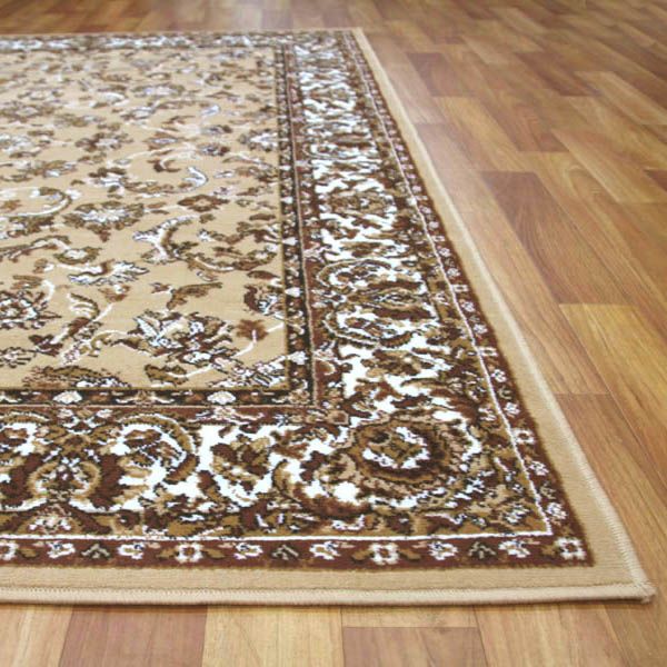 Traditional All Over Pattern Rug Beige