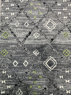 Seville Grey Green Hallway Runner 80CM Wide