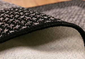 Chino 1584 Silver Black Flat Weave Non Slip Rug