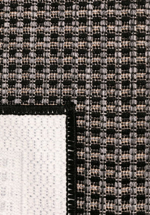 Chino 2822 Silver Black Flat Weave Non Slip Rug