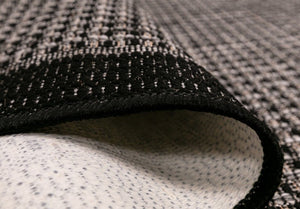 Chino 2822 Silver Black Flat Weave Non Slip Rug