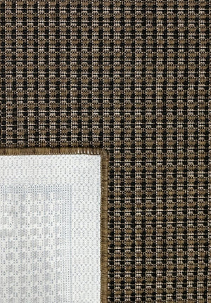 Chino 2822 Black Natural Flat Weave Non Slip Rug