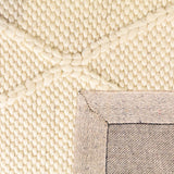 Diamond Cream Felted Wool Rug