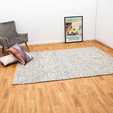 Diamond Grey Felted Wool Rug