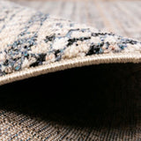 Cozy Ivory Dark Beige Rug 5436