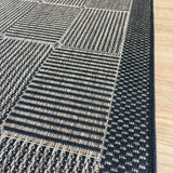 Suva Squares Coffee Black 22 121 Hallway Runner Non Slip