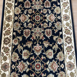 Traditional Hall Runner Agrabah Navy Cream High Quality