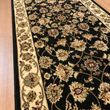 Traditional Hall Runner Agrabah Black Cream High Quality