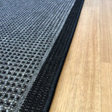 Chino Silver Black 2822 Hall Runner Non-Slip 80cm Wide