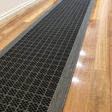 Suva Black Grey Hall Runner Non-Slip 405 212